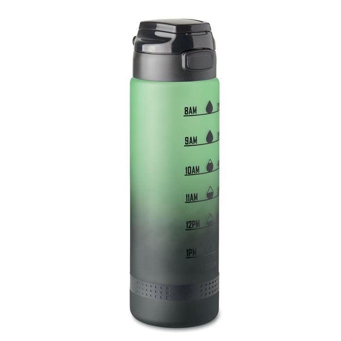 Bouteille de sport promotionnelle rPET 1L Level Vert 